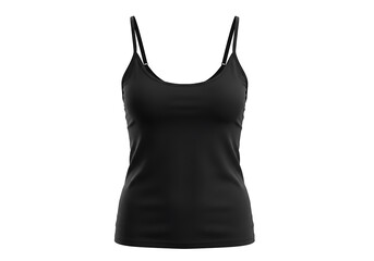 Black camisole isolated on white background