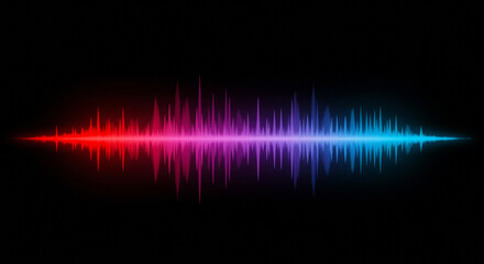 Vibrant Sound Wave Abstract Digital Art Colorful Audio Frequency Visualization