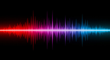 Vibrant Sound Wave Abstract Digital Art Colorful Audio Frequency Visualization