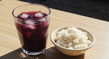 Chicha Morada with Rice: A Peruvian Culinary Still Life