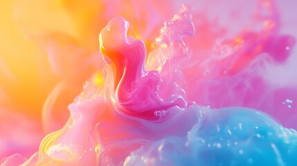 Obraz premium Abstract Colorful Fluid Paint Swirls Background