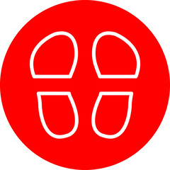 Instep Vector Line White Circle Red Icon Design