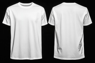 Blank white t-shirt front and back (1)