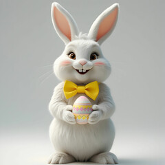 Fototapeta premium A cheerful anthropomorphic Easter bunny
