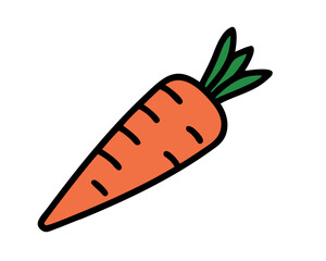 vector illustration of a cartoon carrot