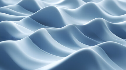 Fototapeta premium Abstract waves in business blue tones digital artwork clean environment realistic design perspective