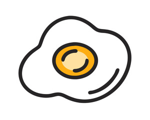 fried egg vector illustration