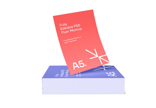 A5 Flyer Mockup Template
