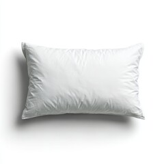 White rectangular pillow isolated on white background