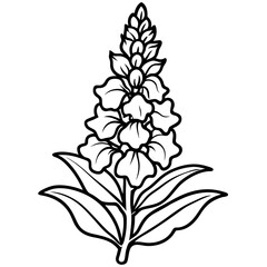 Minimal Snapdragon Vector on White