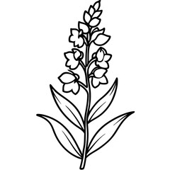 Minimal Snapdragon Vector on White