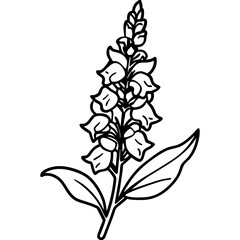 Minimal Snapdragon Vector on White