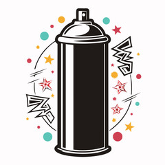Edgy Spray Paint Can Silhouette with Modern Graffiti Touches