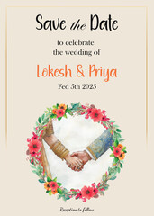 Modern Wedding Invitation card design	