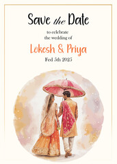 Modern Wedding Invitation card design	