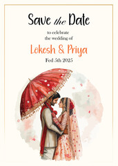 Modern Wedding Invitation card design	