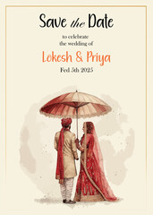 Modern Wedding Invitation card design	