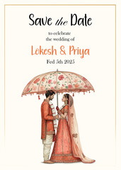 Modern Wedding Invitation card design	