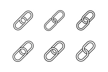 link icon vector line art illustration design