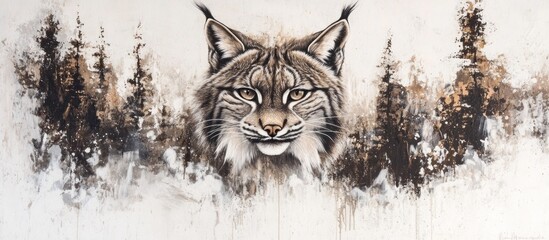 Obraz premium Lynx in Winter Forest