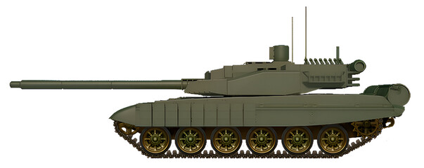 MBT variant based on the T-72 with a T-21 turret and a 120mm gun, known as the T-72-T-21 © Tikros