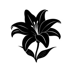 Easter Lily Silhouette vector illustration