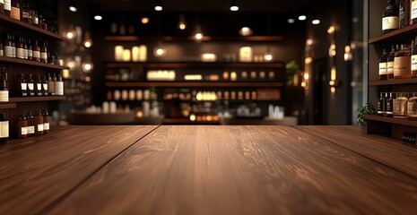 Dark, modern bar counter top
