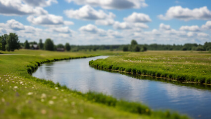 Fototapeta premium 강 강물 호수 자연 경치 풍경 구름 사진 이미지