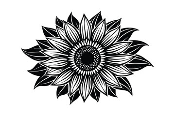 Sunflower Victorian vector illustration  