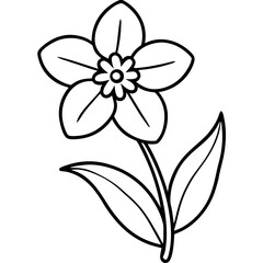 Minimal Forget-Me-Not Vector on White