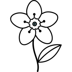 Minimal Forget-Me-Not Vector on White