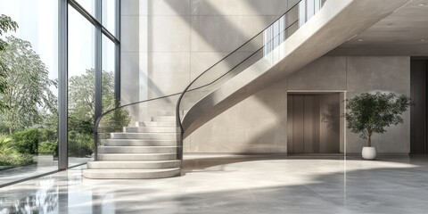 Obraz premium Modern concrete interior design