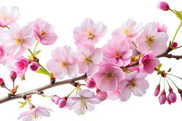 Naklejka premium Tree branch flower Photo Overlays, Summer spring painted overlays, Photo art, png