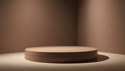 A simple and elegant podium display, perfect for showcasing a product or object on a stage.