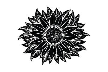 Fototapeta premium Sunflower Victorian vector illustration 
