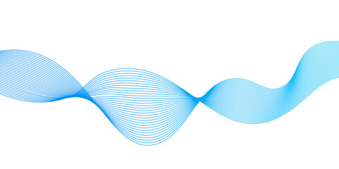 Abstract vector background with blue wavy lines, Blue minimal round lines abstract background, perfect for modern designs and presentations.Blue lines vector illustration. Curved wave. Abstract wave,