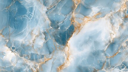 Blue and Gold Marble Texture Background