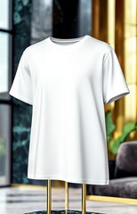 white t shirt on mannequin