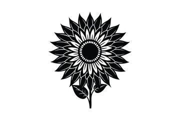 Fototapeta premium Sunflower Victorian vector illustration 