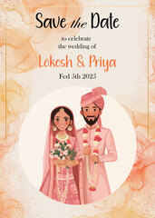 Modern Wedding Invitation card design	