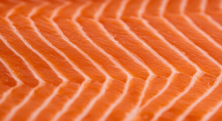 Vibrant Close Up Capture Of Fresh Salmon Fillet Texture And Pattern