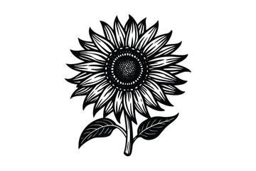Sunflower Victorian vector illustration  