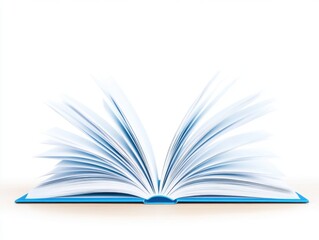 Fototapeta premium Open book, light blue cover