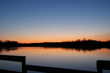 sunset on the river