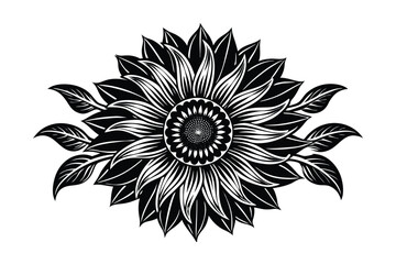 Sunflower Victorian vector illustration  