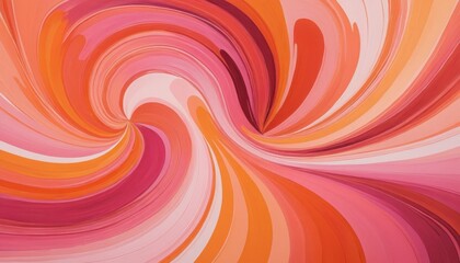 Abstract Swirling Sunset Pink and Orange Color Vortex