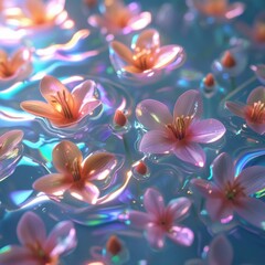 flores mojadas