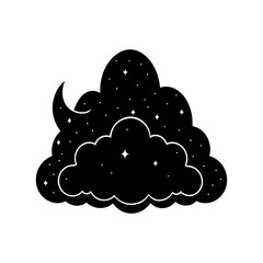 Cloud Silhouette vector illustration