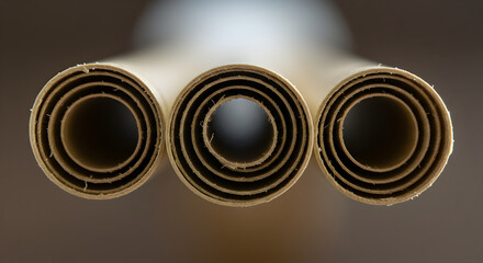 Abstract Tubes Composition Emphasizing Circular Patterns And Rhythmic Organization