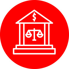 Balance Vector Line White Circle Red